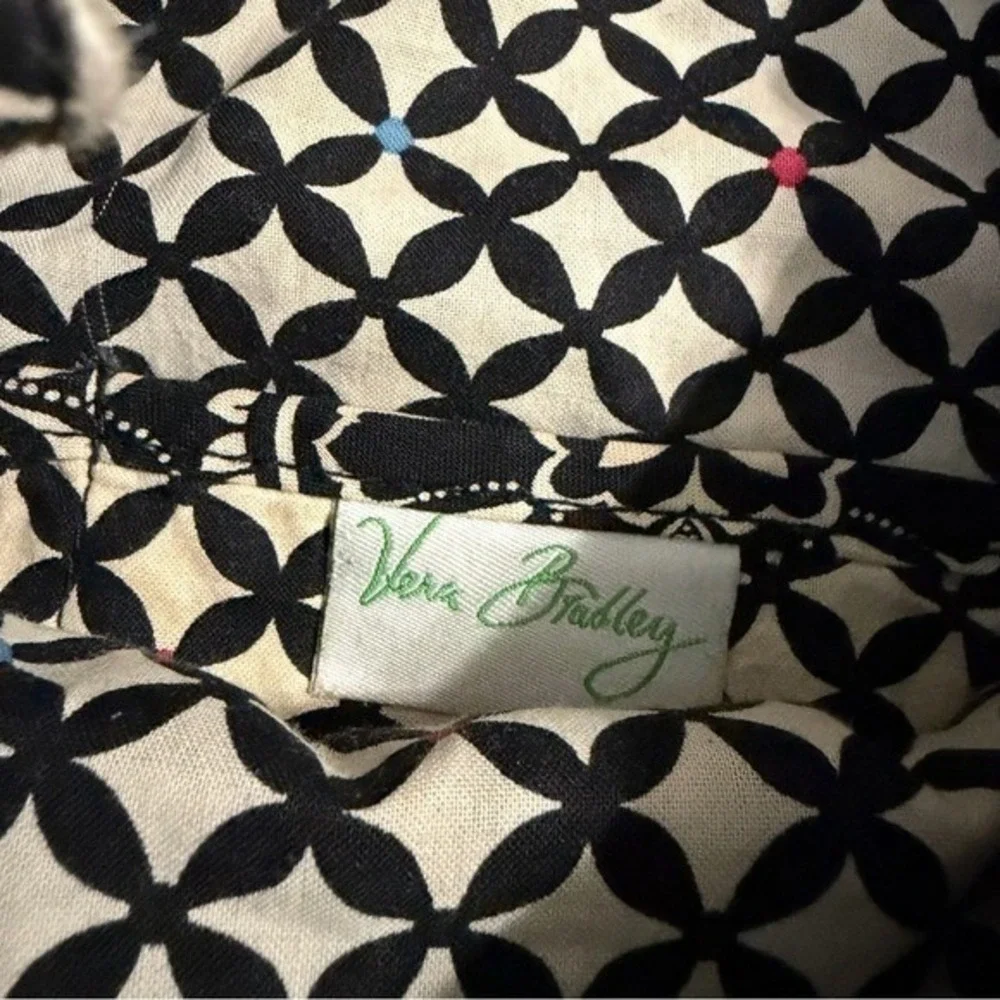 Vera Bradley Night and Day Hipster Crossbody Bag Black White Floral One Size